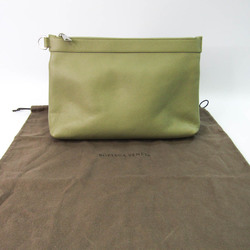 Bottega Veneta 651856 Women,Men Leather Clutch Bag Beige