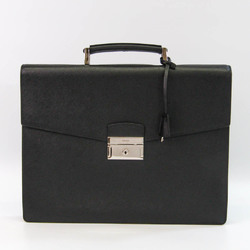 Prada Saffiano Men's Leather Briefcase Black