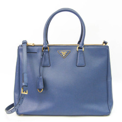 Prada Saffiano BORSA A MANO 1BA786 Women's Leather Handbag,Shoulder Bag Blue
