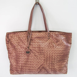 Bottega Veneta Intrecciolusion Women's Nylon Tote Bag Pink Beige