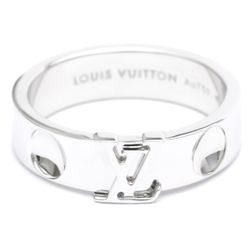 Polished LOUIS VUITTON Empreinte Ring #53 18K White Gold Band Ring BF550770