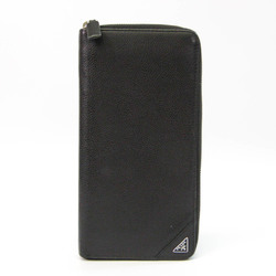 Prada Saffiano Men's Leather Long Wallet (bi-fold) Black