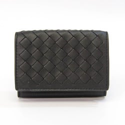Bottega Veneta Intrecciato 515385 Women,Men Leather Wallet (tri-fold) Black