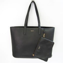 Tiffany With Pouch Women's Leather Tote Bag Black