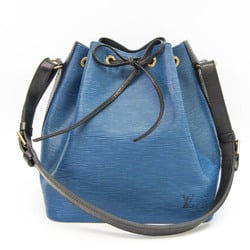 Louis Vuitton Epi Petit Noe Bicolor M44152 Women's Shoulder Bag Noir,Toledo Blue