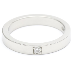 Polished BVLGARI Marry Me Ring US 6-6.5 Diamond K18 White Gold BF552523