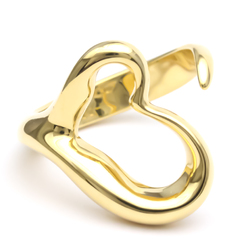 Polished TIFFANY Open Heart Ring 18K Yellow Gold YG BF552530