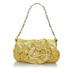 Saint Laurent Naja Shoulder Bag Gold Leather Ladies SAINT LAURENT