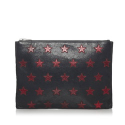 Saint Laurent star clutch bag black red leather men's SAINT LAURENT