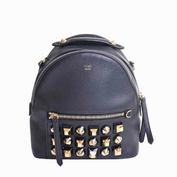 FENDI Fendi Leather Borsa Vit Studs Backpack Type Shoulder Bag Black