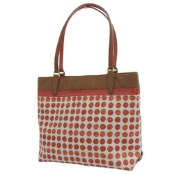 Coach COACH Paint Dot Polka Tote Bag Red White Brown 29432