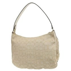 Coach COACH signature one shoulder bag beige white F29959