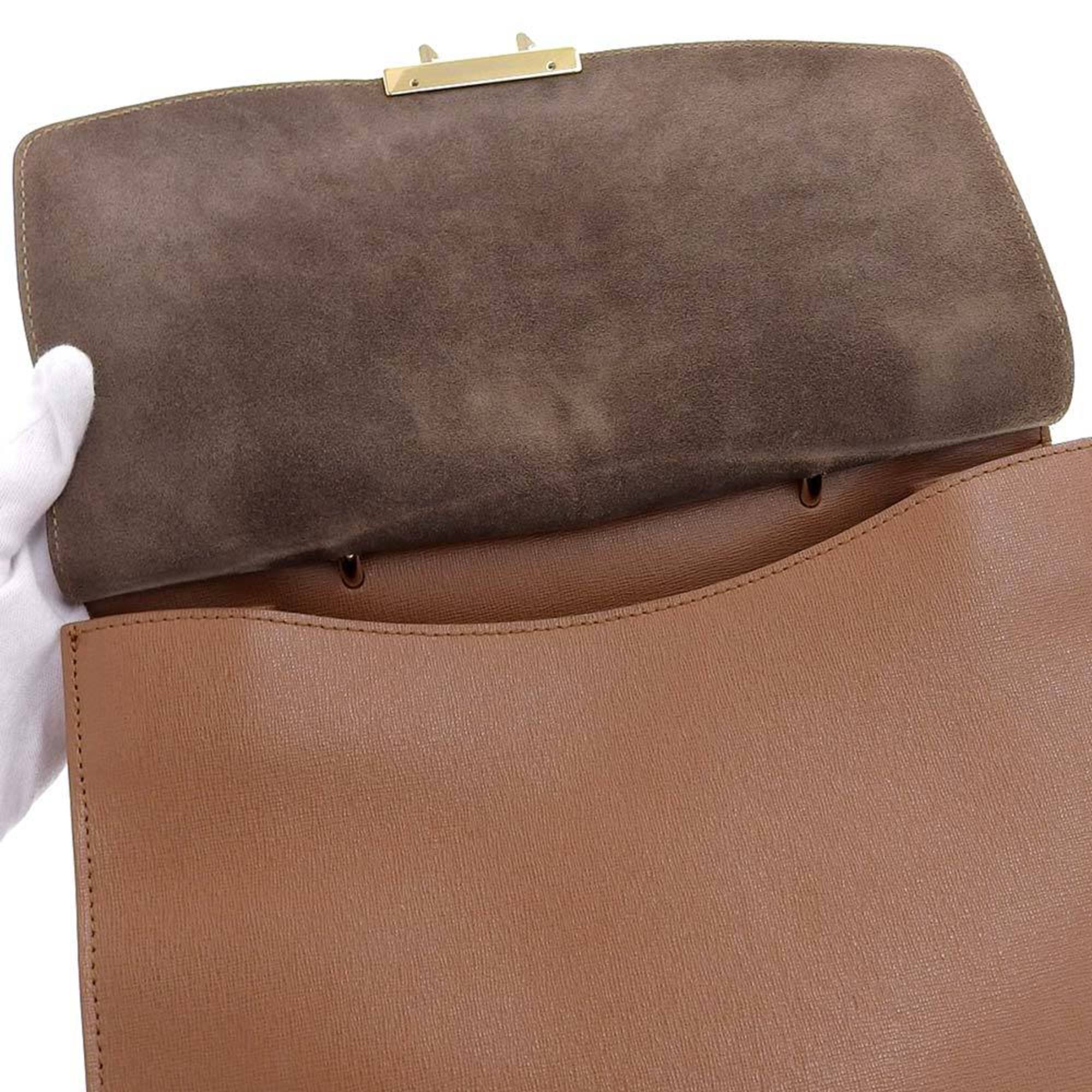Furla FURLA Julia M Top Handle 2WAY Bag Handbag One Shoulder Leather Brown F6801