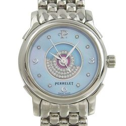 PERRELET Perel Diamond Ladies Automatic Watch Blue Shell Dial
