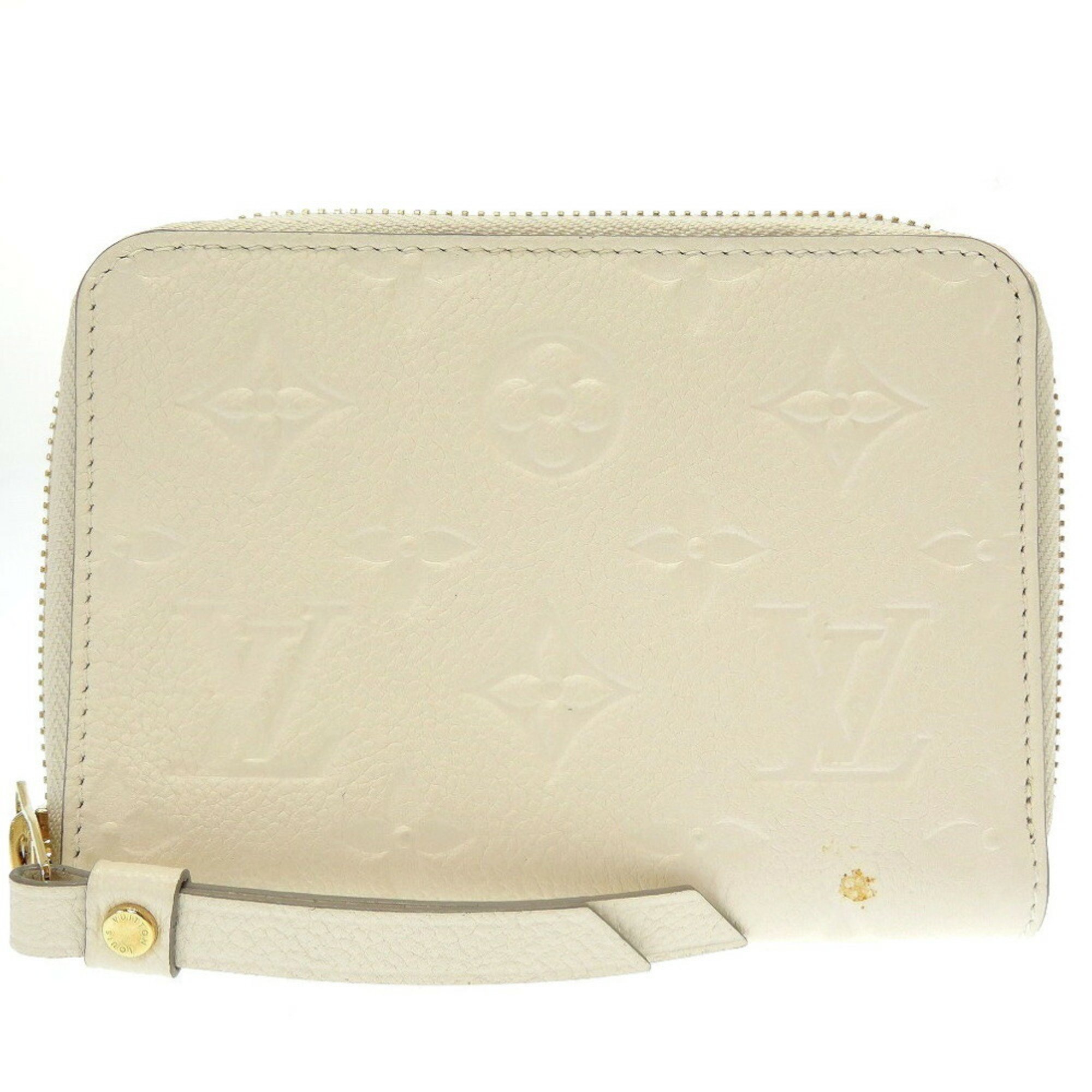 Louis Vuitton Monogram Implant Portefeuille Secret M93432 Neige Bifold Wallet Round