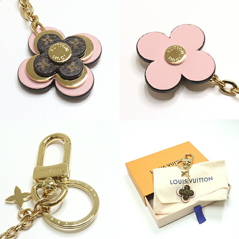 Authenticated Used LOUIS VUITTON Louis Vuitton Pochette Cle BB Alma  Keychain M66181 Monogram Canvas Leather Brown Pink Red Gold Hardware Bag  Charm 