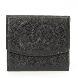 Chanel Coco Mark Women's Caviar Leather Coin Purse/coin Case Black
