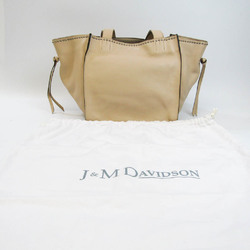 J&M Davidson Belle Men,Women Leather Handbag Beige