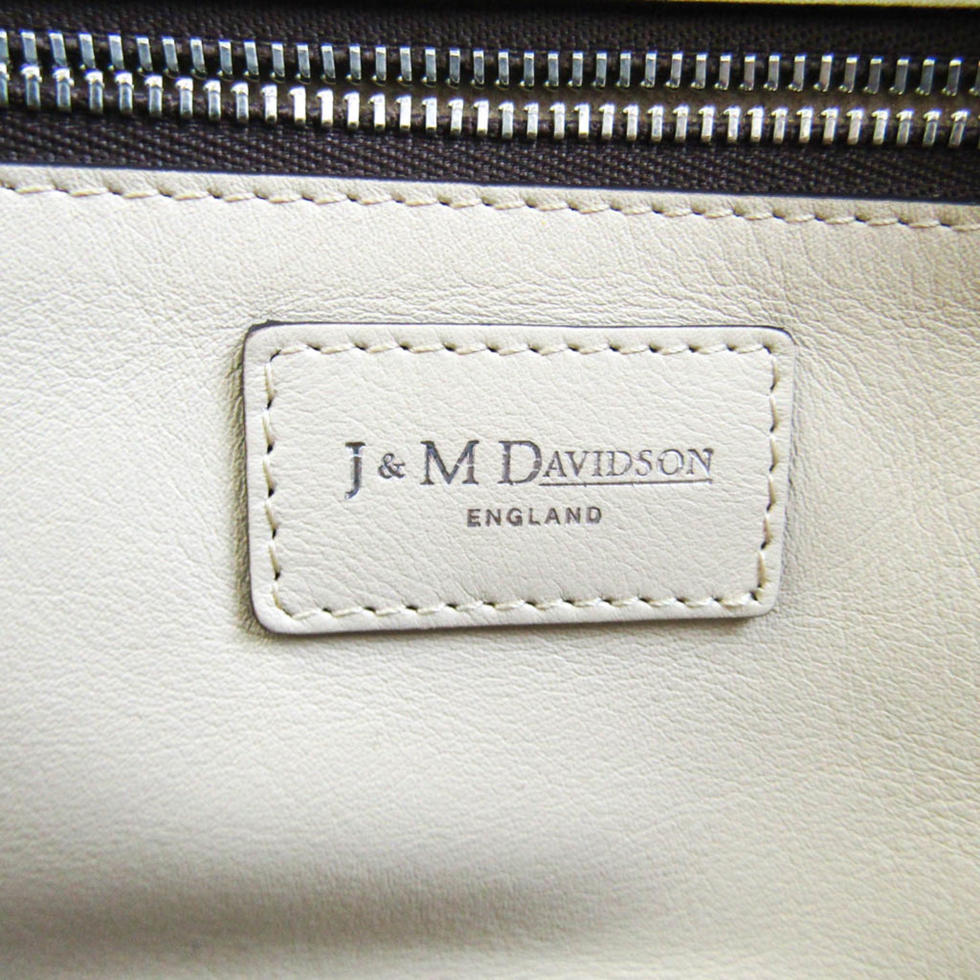 J&M Davidson Belle Men,Women Leather Handbag Beige