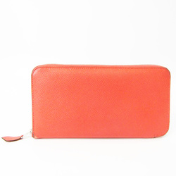 Hermes Azap Long Women,Men Epsom Leather Long Wallet (bi-fold) Red Color