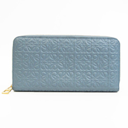 Loewe Repeat Women's Leather Long Wallet (bi-fold) Light Blue Gray