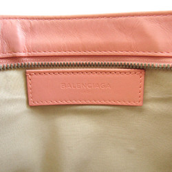 Balenciaga NAVY POUCH 410119 Women's Canvas,Leather Clutch Bag,Pouch Light Pink,Off-white