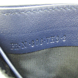 Valentino Garavani 1Y2P0655 Leather Studded Card Case Dark Navy