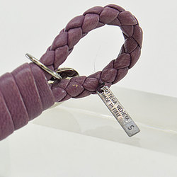 Bottega Veneta BOTTEGA VENETA Bracelet Intrecciato Light Purple x Silver Leather Metal Material Women's Men's