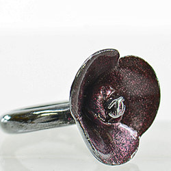 Chanel CHANEL Ring (No. 12) Camellia Coco Mark Brown Metal Women's