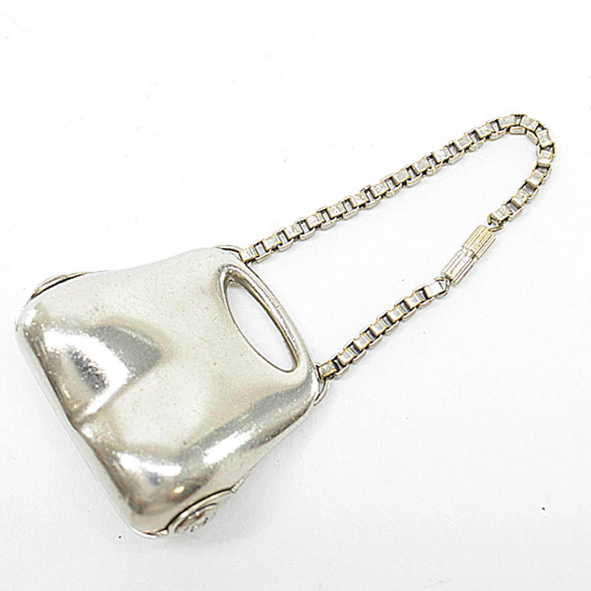 Chanel CHANEL charm hip bag motif silver key ring holder ladies' men's