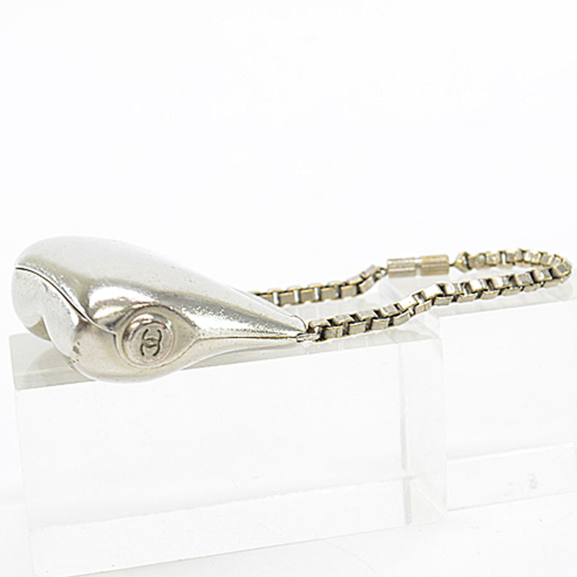 Chanel CHANEL charm hip bag motif silver key ring holder ladies' men's