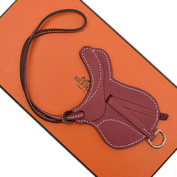 Hermes HERMES Charm Paddock Cell Rouge Grena Vaux Swift Bag Key Ring Women's