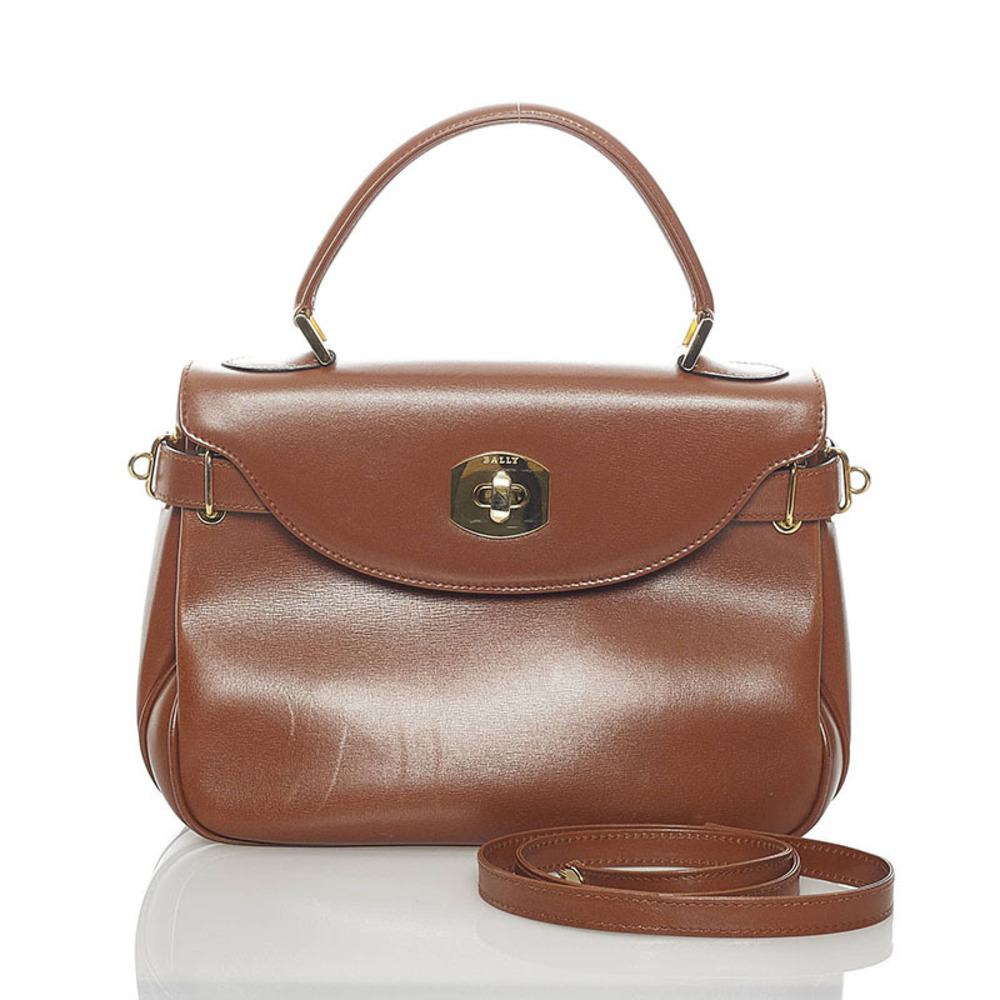 BALLY Leather Shoulder Bag Brown