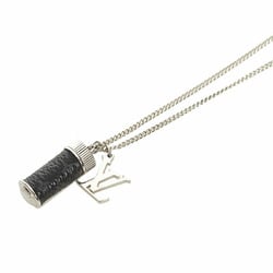 Louis Vuitton Monogram Chain Necklace Silver Metal