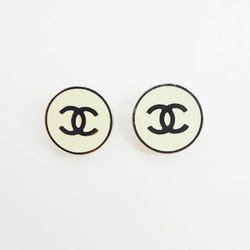 Chanel CHANEL Coco Earrings Ivory x Silver 04V Ladies
