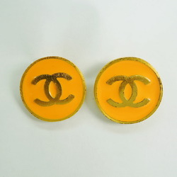 Chanel CHANEL Coco Earrings Orange x Gold 01P Ladies