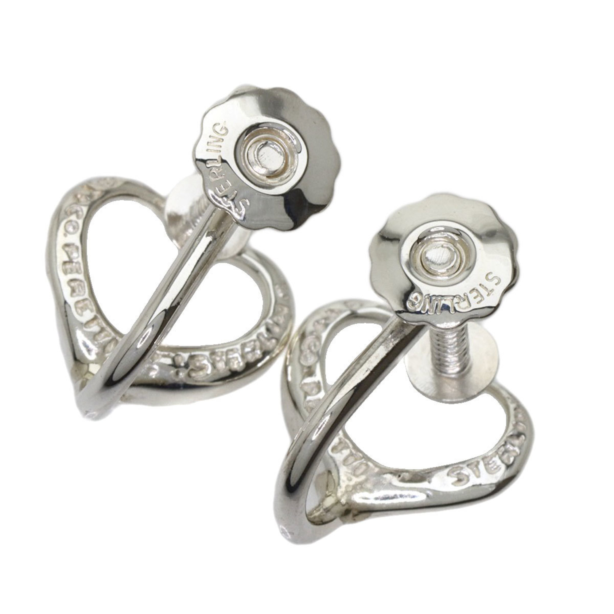 Tiffany open heart earrings silver ladies TIFFANY&Co.