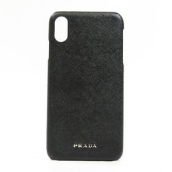 Prada Leather Phone Bumper For IPhone XS Max Black SAFFIANO TRAVEL 2ZH083