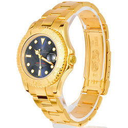 Rolex ROLEX Yacht Master 68628 W No. K18YG Solid Gold Boys Watch Automatic Winding Blue Dial