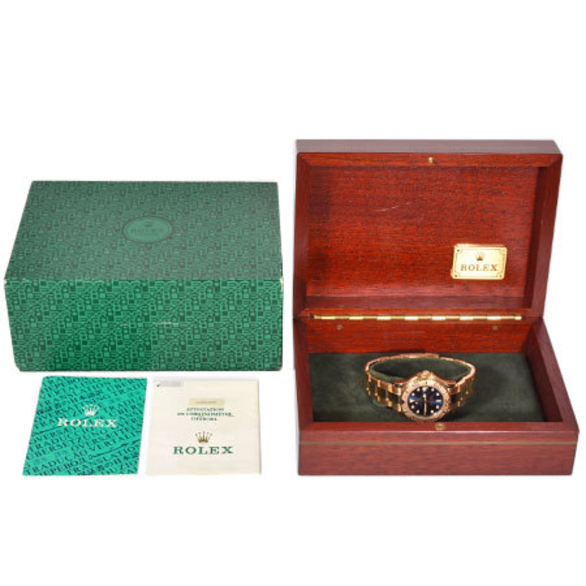 Rolex ROLEX Yacht Master 68628 W No. K18YG Solid Gold Boys Watch Automatic Winding Blue Dial