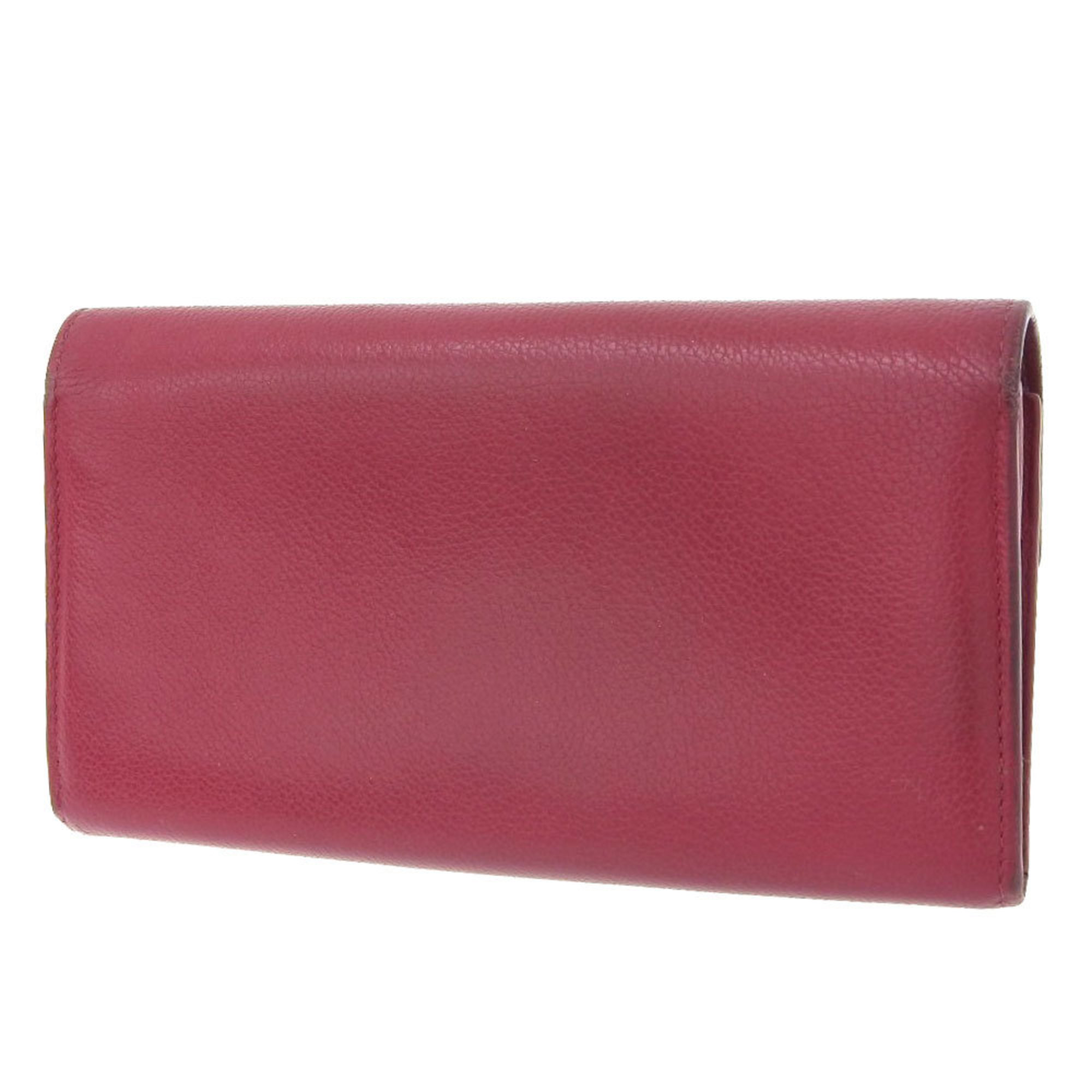 Louis Vuitton Women's Leather Long Wallet (bi-fold) Pink