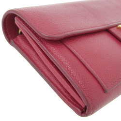 Louis Vuitton Women's Leather Long Wallet (bi-fold) Pink