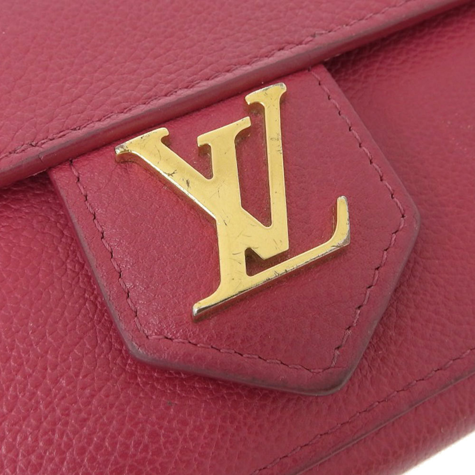 Louis Vuitton Women's Leather Long Wallet (bi-fold) Pink