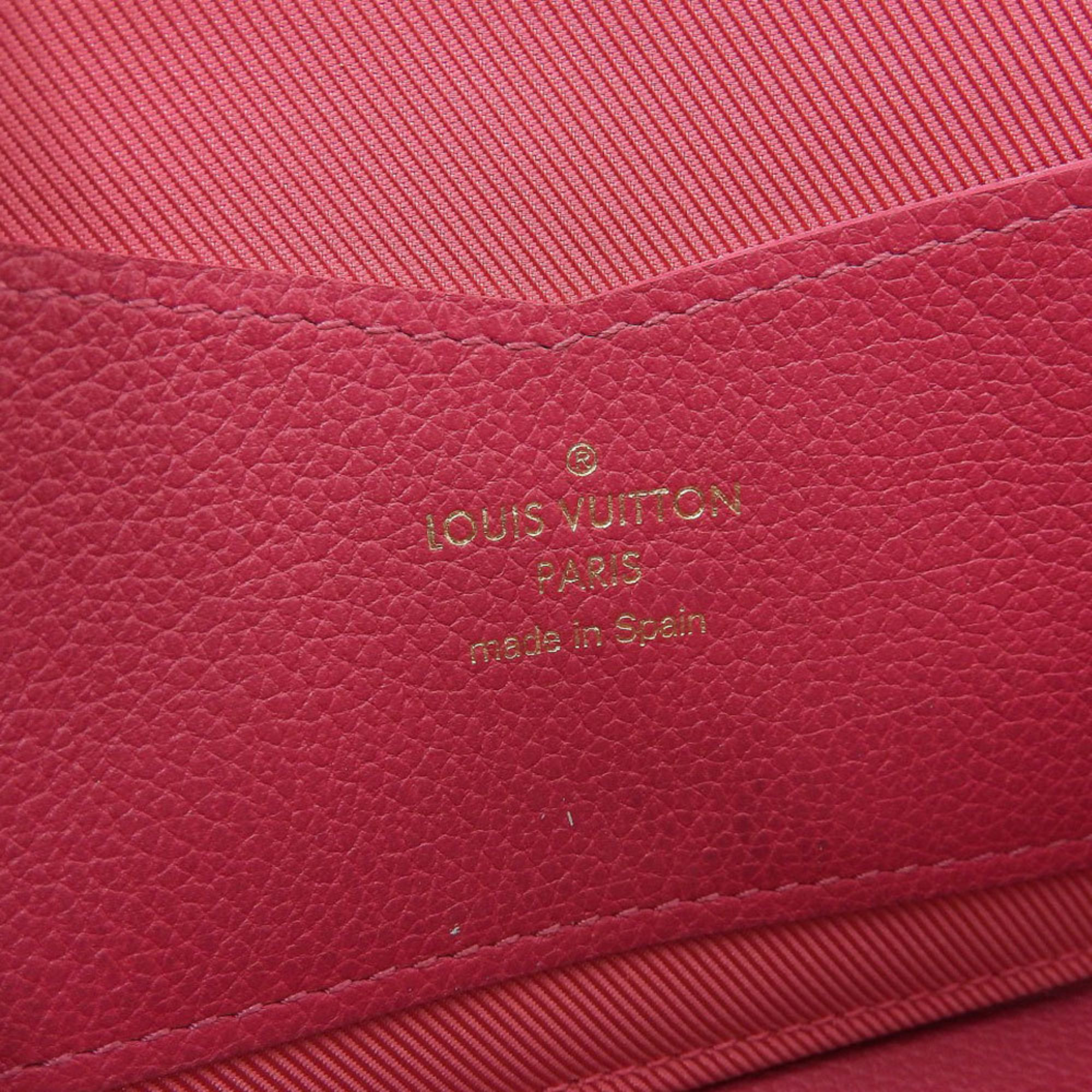 Louis Vuitton Women's Leather Long Wallet (bi-fold) Pink