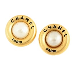 CHANEL Coco Mark Earrings Vintage 93A