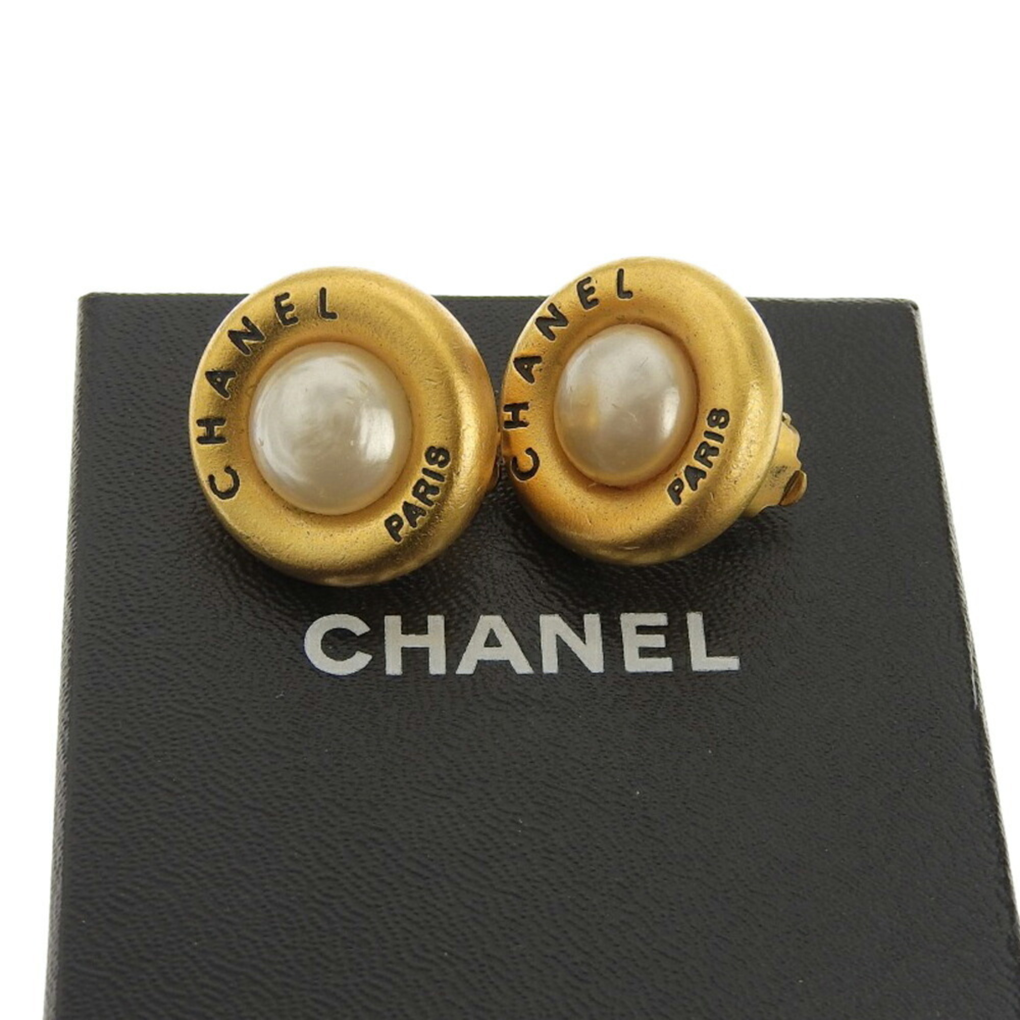 CHANEL Coco Mark Earrings Vintage 93A