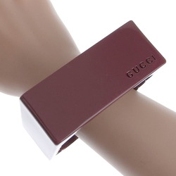 Gucci GUCCI bangle wine red M size □V carved seal