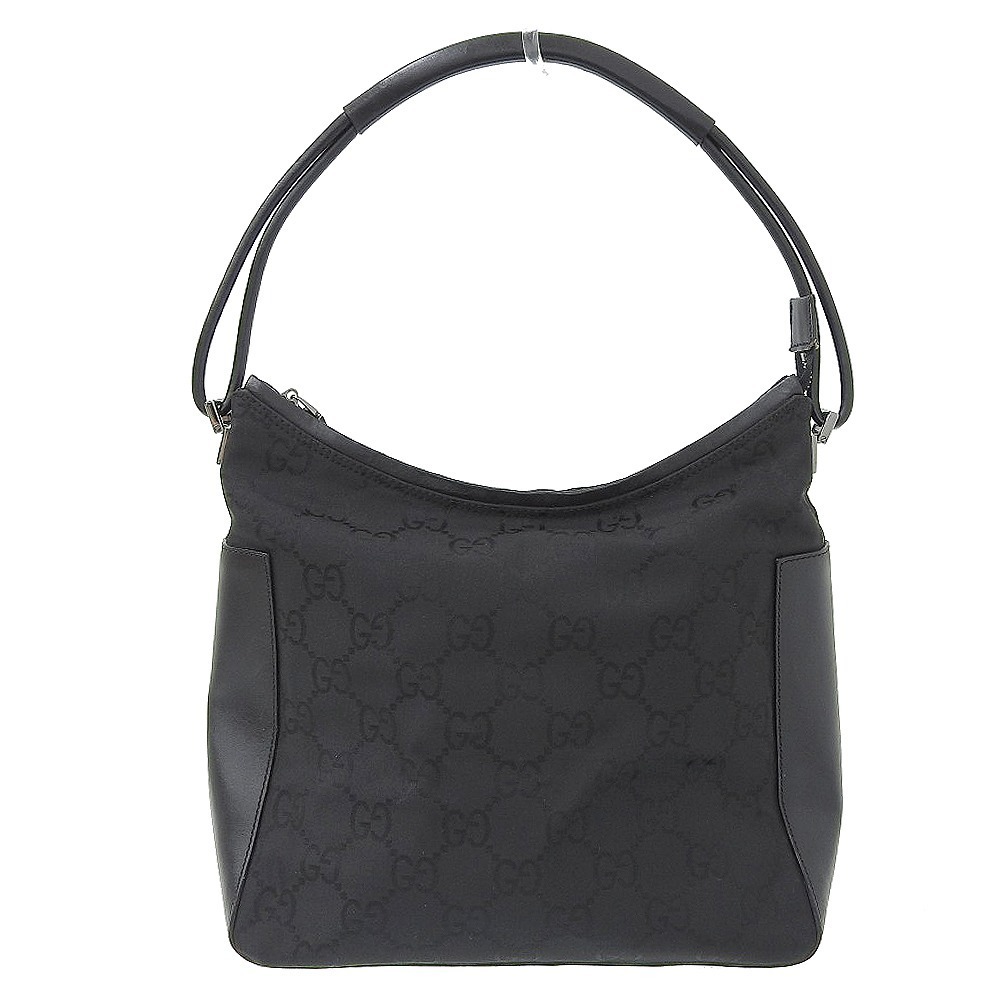 Gucci GUCCI GG pattern one shoulder bag nylon leather black 001 3766 ...