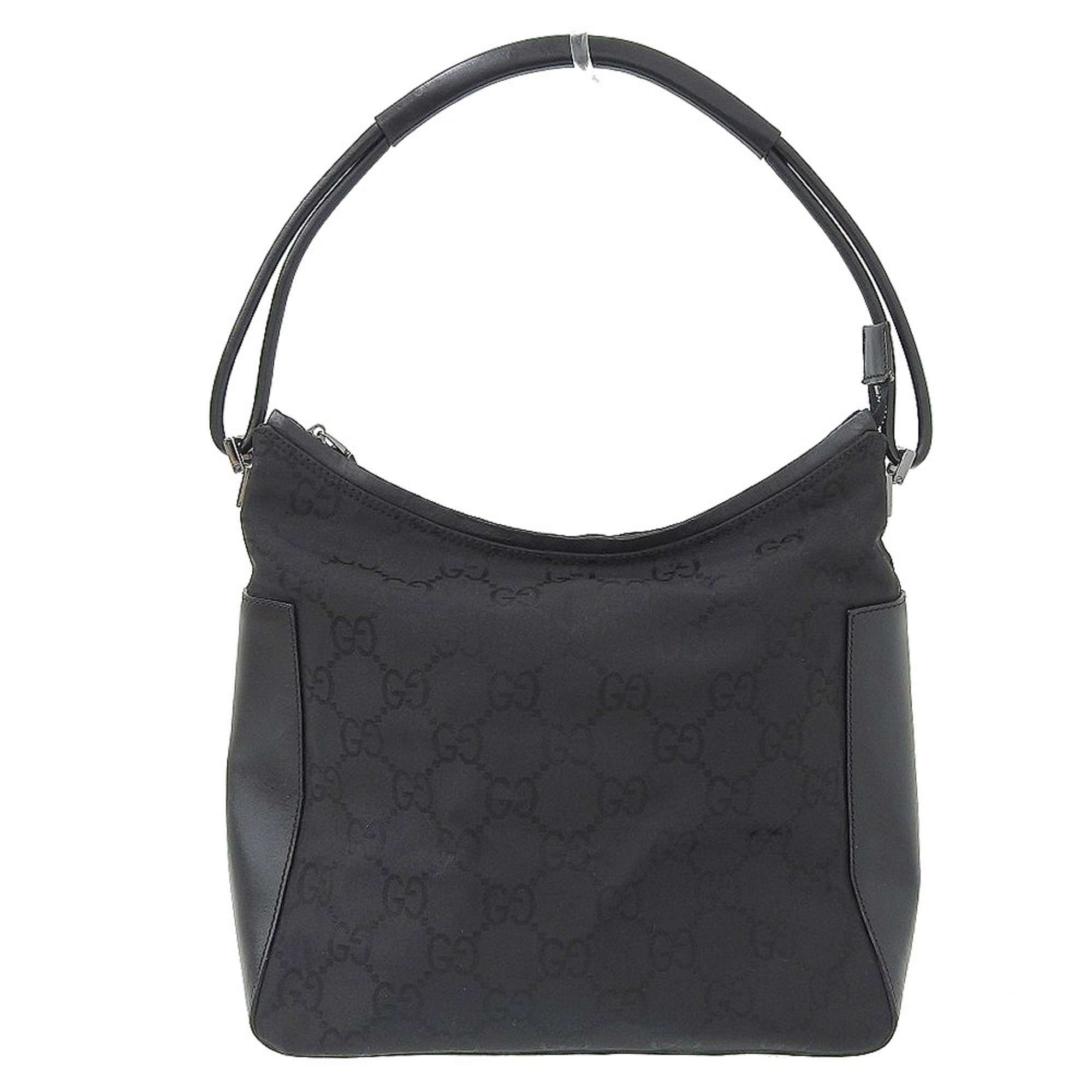 Gucci GUCCI GG pattern one shoulder bag nylon leather black 001 3766 200047