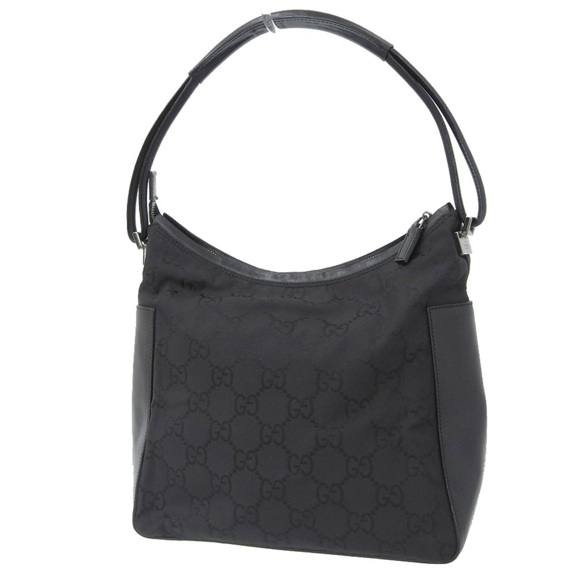 Gucci GUCCI GG pattern one shoulder bag nylon leather black 001 3766 200047